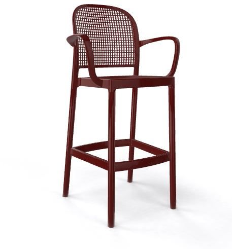 GABER - Barová židle PANAMA B - vysoká, hnědá - 