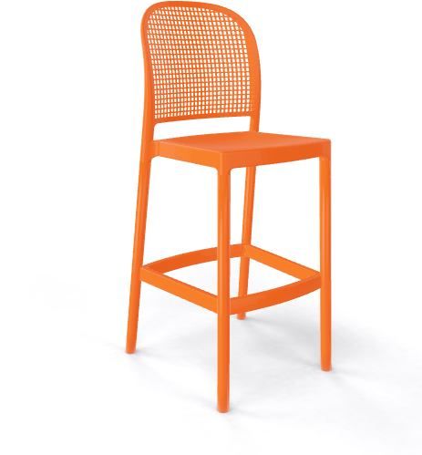 GABER - Barová židle PANAMA - vysoká, oranžová - 