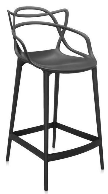 Kartell - Barová židle Masters vysoká, černá - 