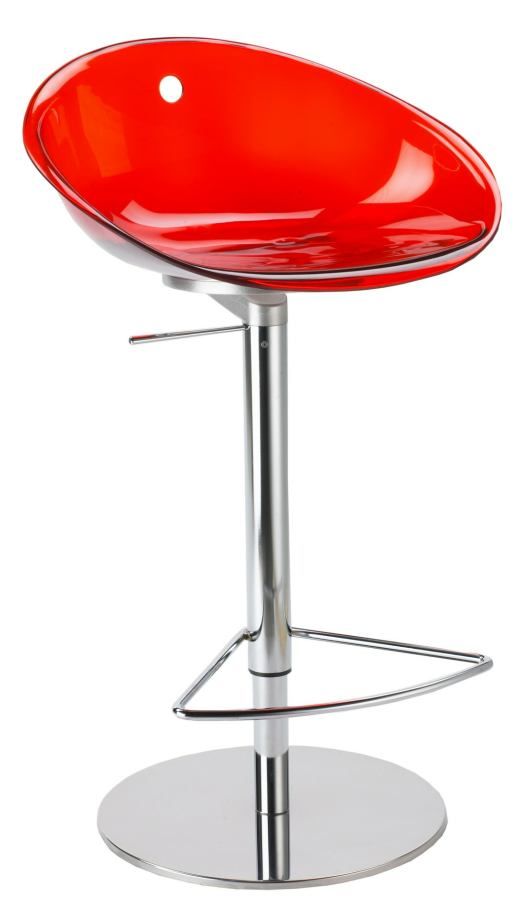 PEDRALI - Barová židle GLISS 970 DS - transparentní červená - 