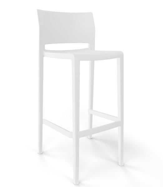 GABER - Barová židle BAKHITA - vysoká, bílá - 