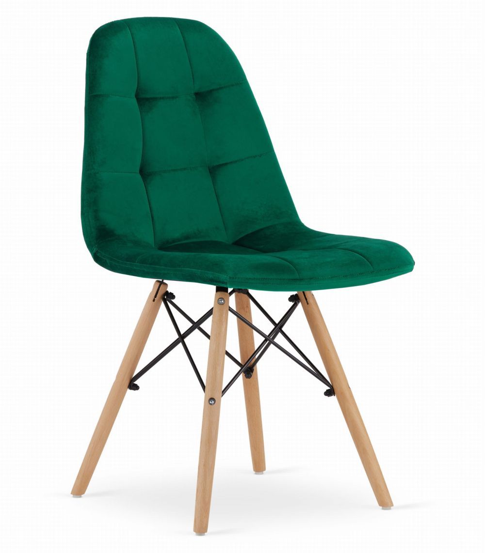 Zelená sametová jídelní židle DUMO - Výprodej Povlečení