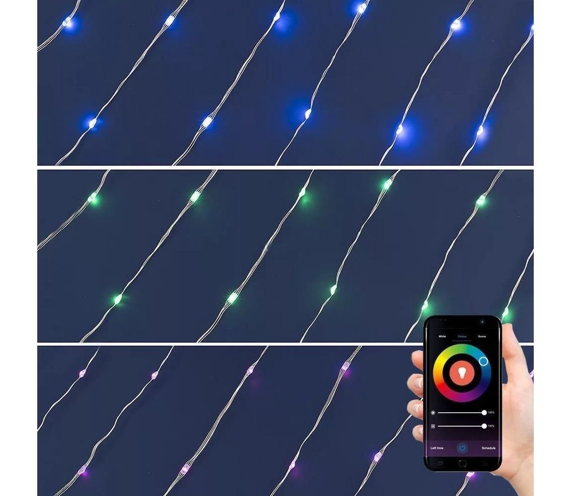  LED RGB Vánoční stmívatelný řetěz 100xLED/29 funkcí 10,4m  -  Svět-svítidel.cz