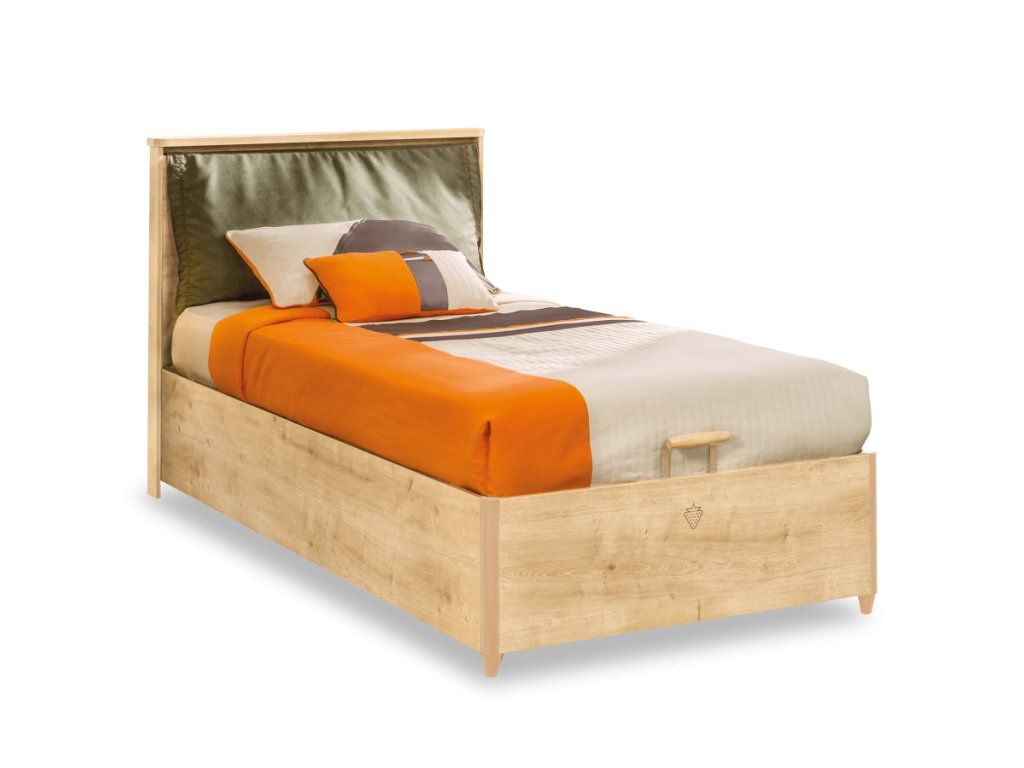 ČILEK - Studentská postel MOCHA s úložným prostorem včetně matrace 100x200cm - 