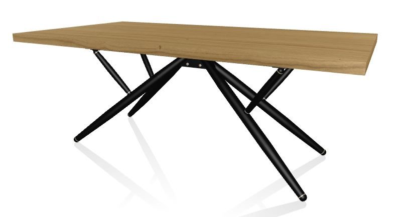 BONTEMPI - Stůl BRIDGE, dřevo/mramor/sklo, různé velikosti - 