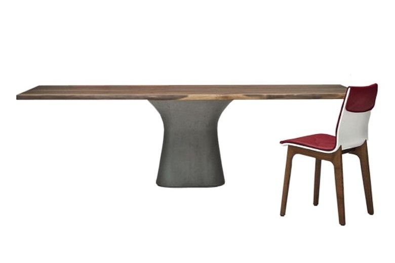 BONTEMPI - Stůl Podium, sklo/dřevo, 200/250x106/120 cm - 