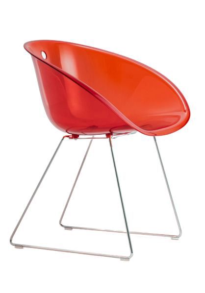 PEDRALI - Židle GLISS 921 DS - transparentní červená - 