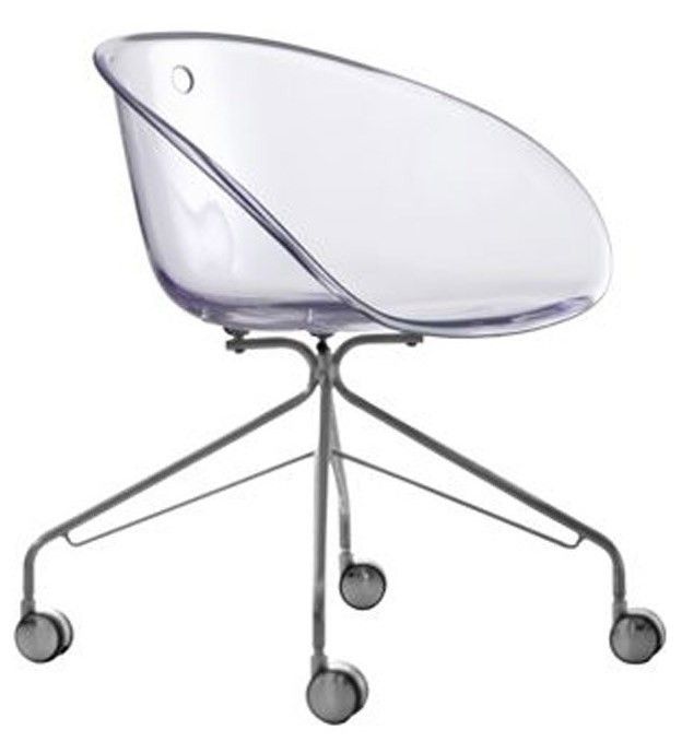 PEDRALI - Židle GLISS 968 DS na kolečkách - transparentní - 