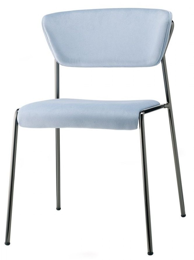 SCAB - Židle LISA - světle modrá/nikl - 