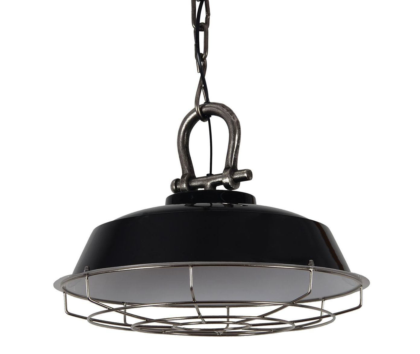 Černé závěsné kovové světlo Milan black - Ø 36*30 cm Collectione - LaHome - vintage dekorace
