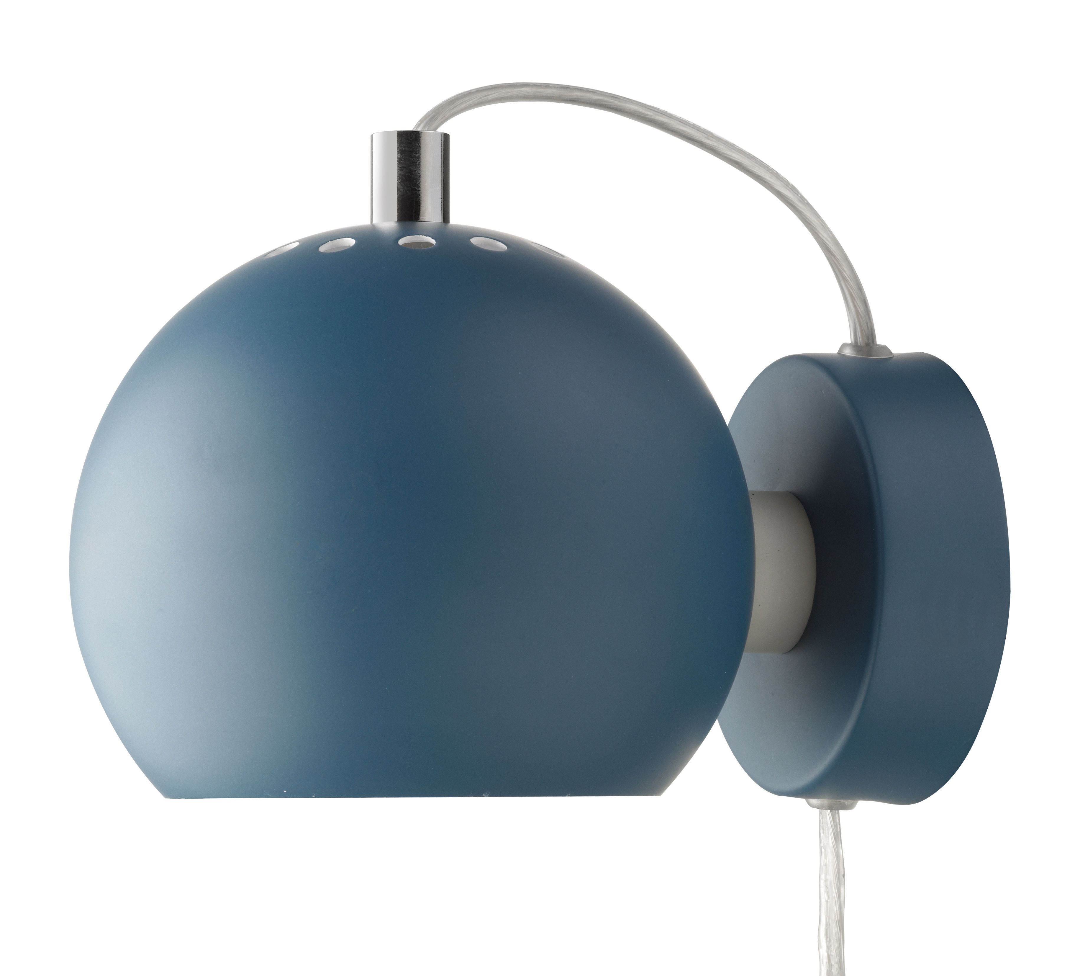 FRANDSEN - Nástěnná lampa Ball, matná petrolejově modrá - 