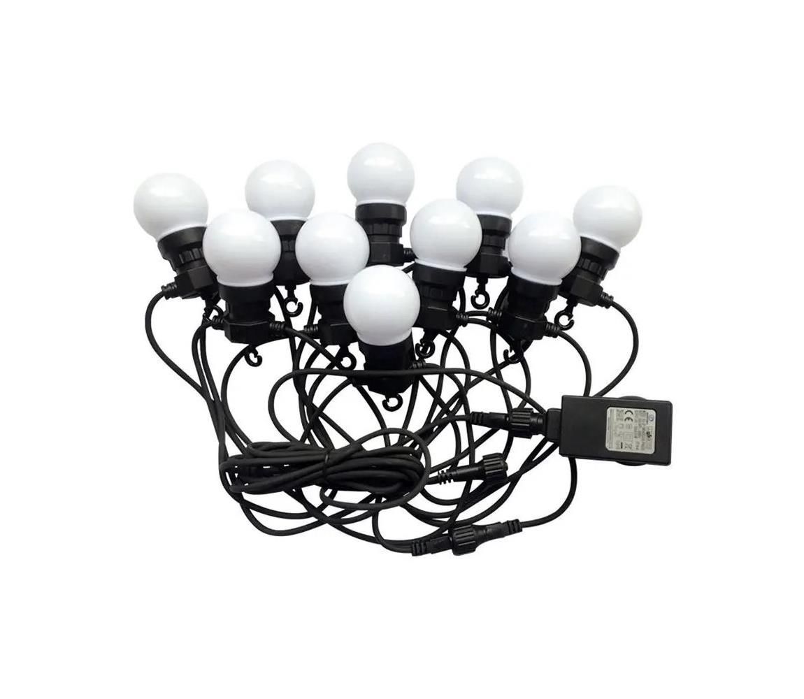  LED Venkovní řetěz STRING 5m 10xLED/0,5W/230V IP44 3000K  -  Svět-svítidel.cz