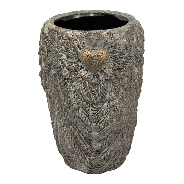 Bronzovo - hnědý antik obal na květináč/ váza Topf - 18*18*26 cm Exner - LaHome - vintage dekorace