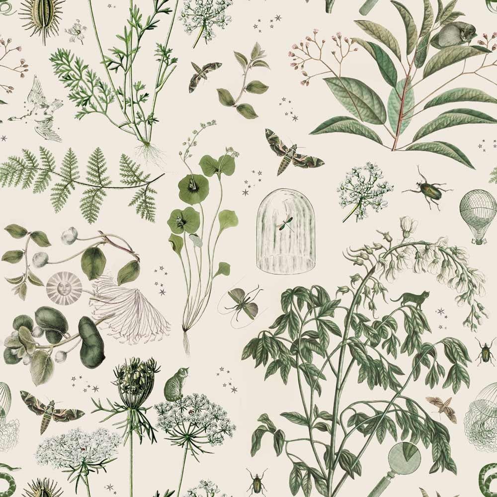 Tapeta z netkané textilie 100 cm x 280 cm Green Botanical Stories – Dekornik - Bonami.cz