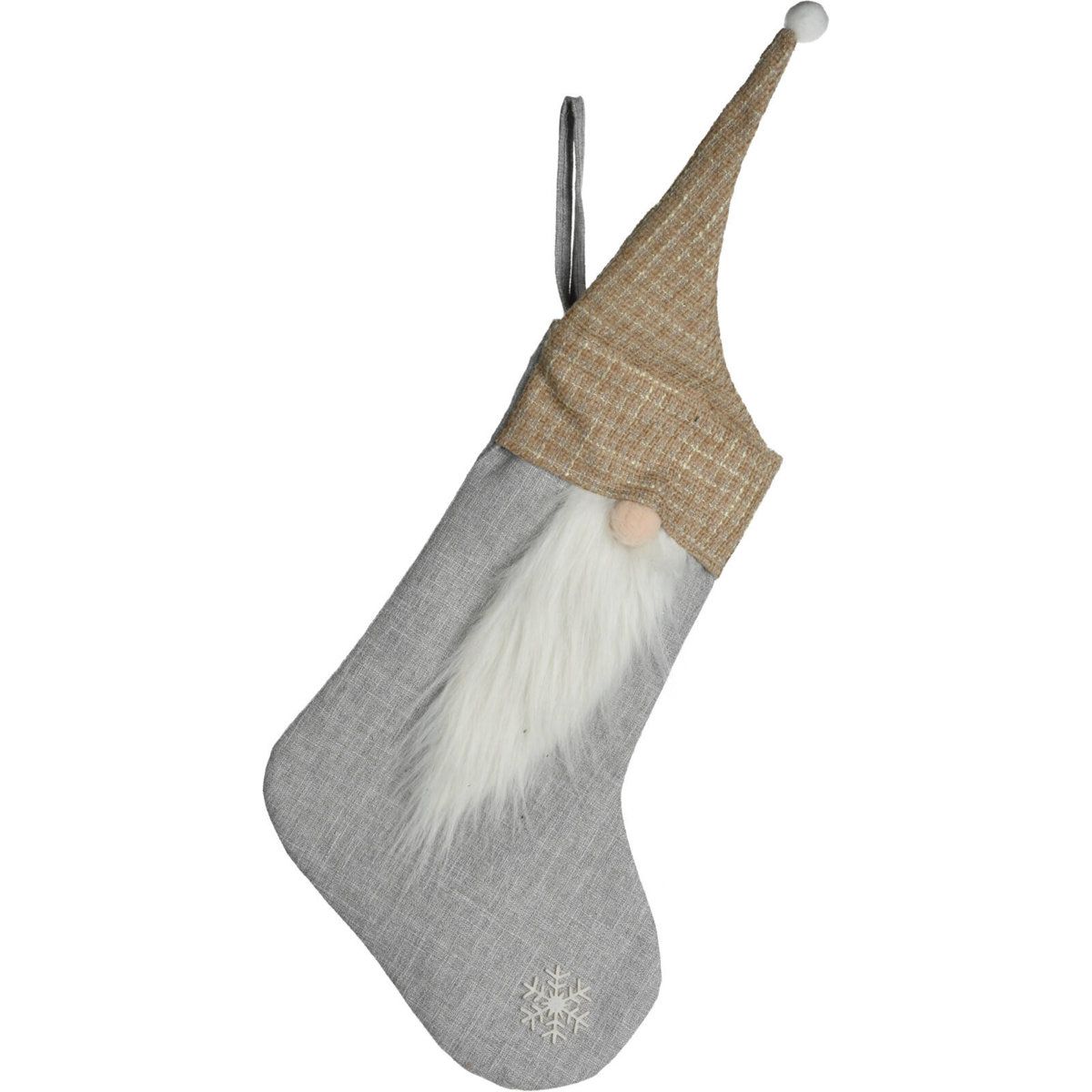 Home Styling Collection Vánoční ponožka na malé dárky, 26 x 40 cm, šedá - EMAKO.CZ s.r.o.