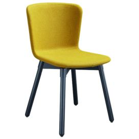 MIDJ - Dvoubarevná čalouněná židle CALLA s dřevěnou podnoží
