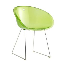 PEDRALI - Židle GLISS 921 DS - transparentní zelená