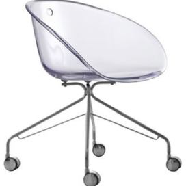 PEDRALI - Židle GLISS 968 DS na kolečkách - transparentní
