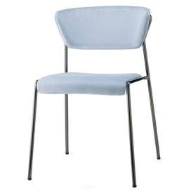 SCAB - Židle LISA - světle modrá/nikl