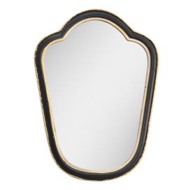 Černo-zlaté antik nástěnné zrcadlo - 19*2*26 cm Clayre & Eef LaHome - vintage dekorace