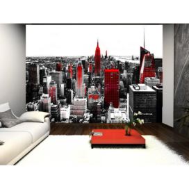 Murando DeLuxe Samolepicí fototapeta New York v červené Velikost (šířka x výška): 147x105 cm