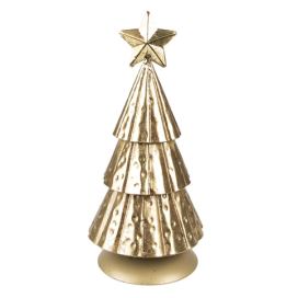 Zlatý antik kovový vánoční stromek - Ø 8*20 cm Clayre & Eef