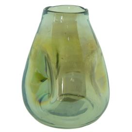 Zelená ručně foukaná skleněná váza - Ø 13*16 cm Clayre & Eef