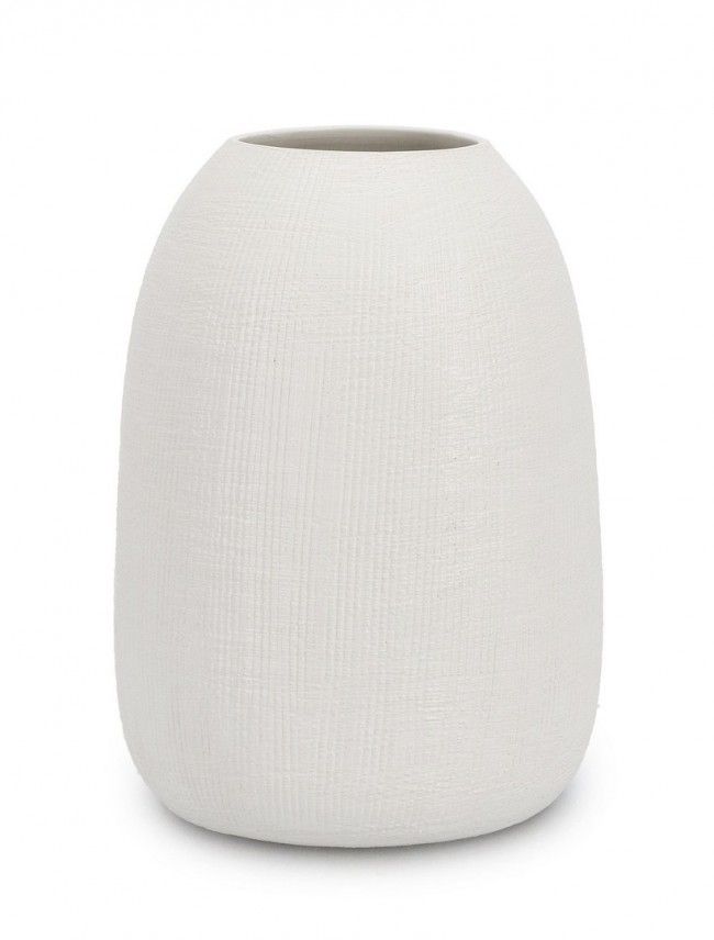 BIZZOTTO bílá keramická váza PAPYRUS 25 cm - iodesign.cz