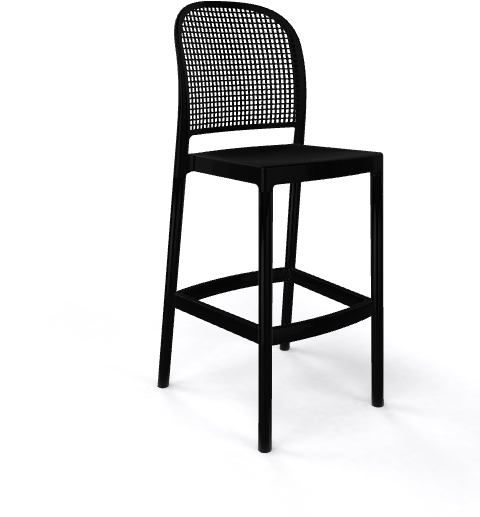 GABER - Barová židle PANAMA - vysoká, černá - 