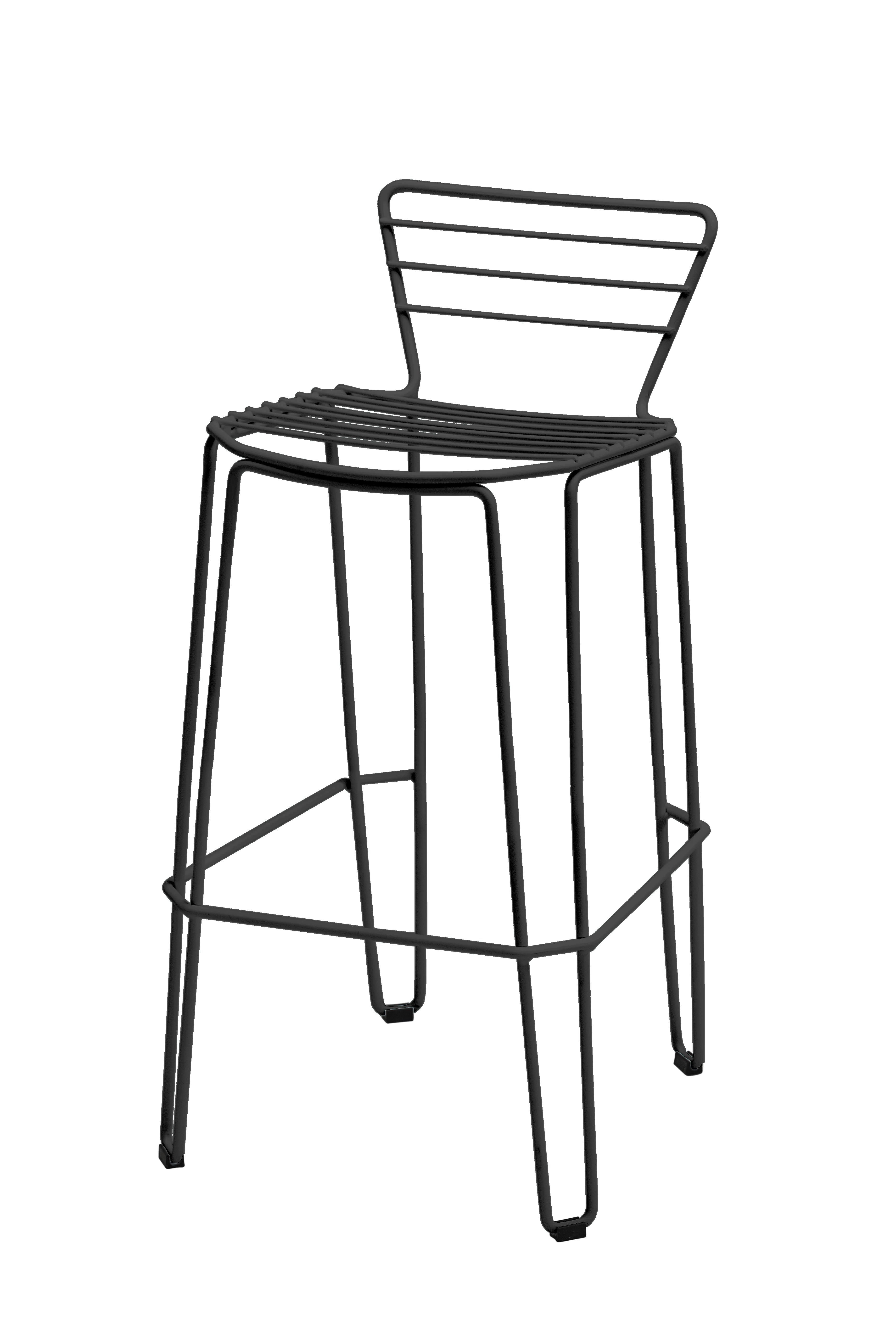 ISIMAR - Barová židle MENORCA nízká - černá - 