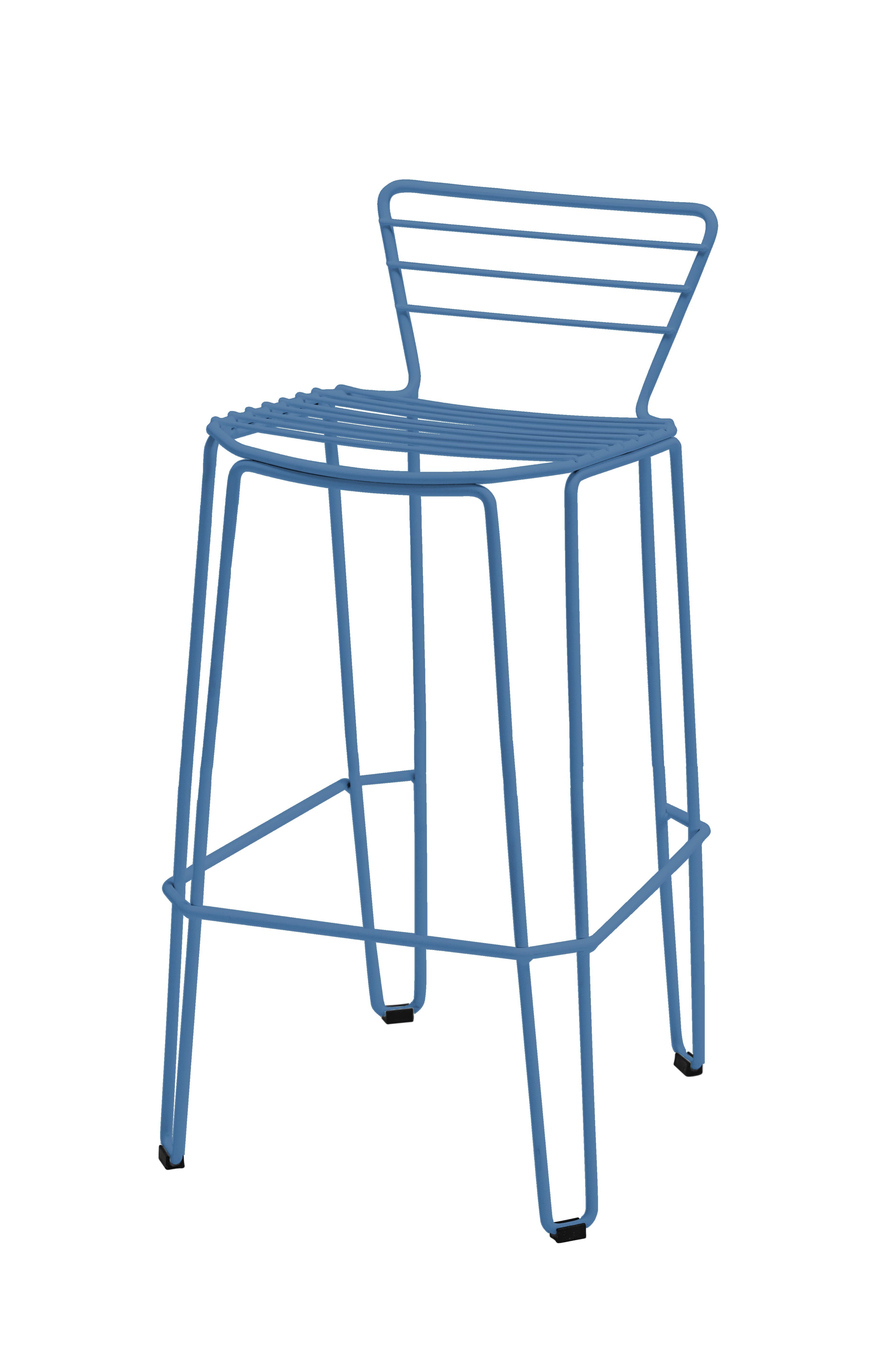 ISIMAR - Barová židle MENORCA nízká - tmavě modrá - 