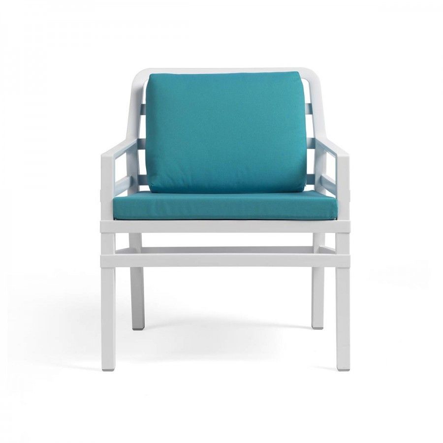 NARDI GARDEN - Židle ARIA POLTRONA bílá/modrá - 