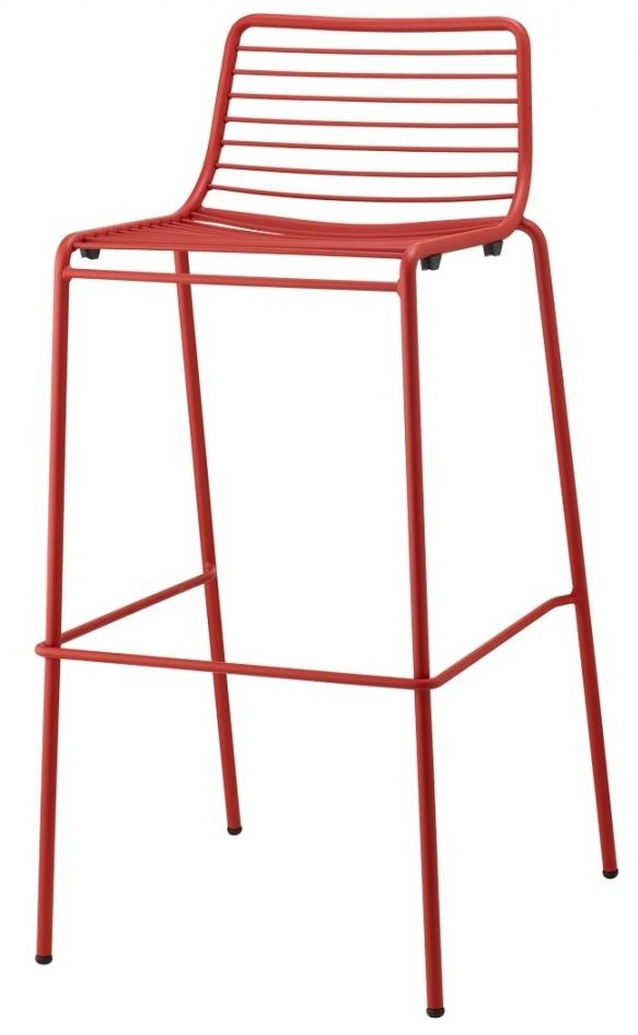 SCAB - Barová židle SUMMER vysoká - červená - 
