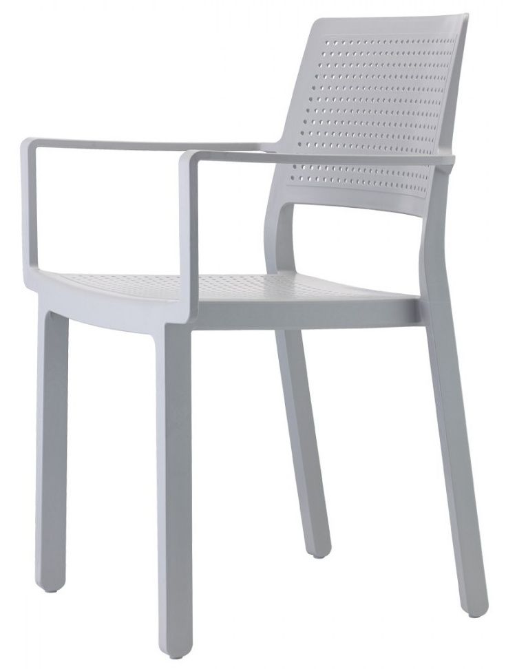 SCAB - Židle EMI s područkami - šedá - 