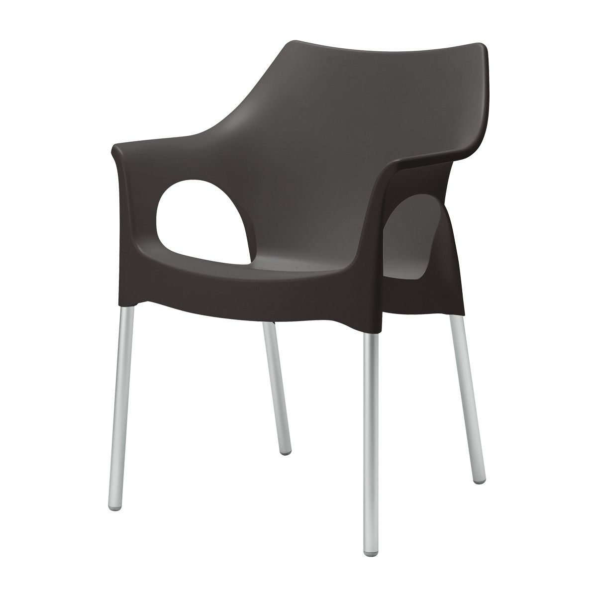 SCAB - Židle OLA - antracitová/hliník - 