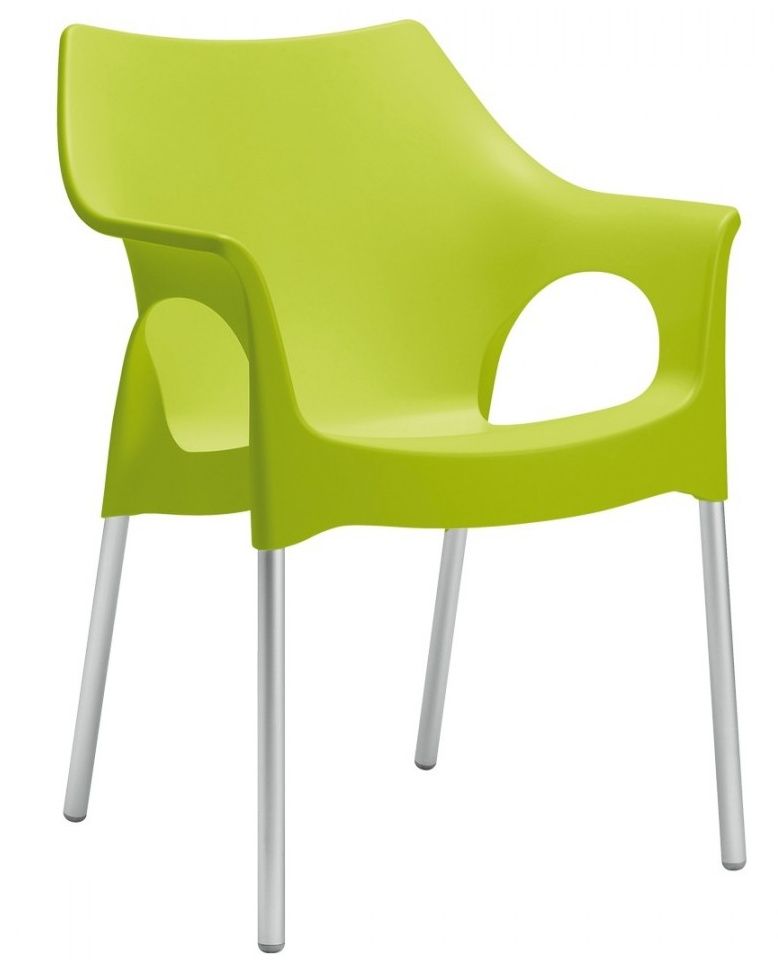 SCAB - Židle OLA - zelená/hliník - 