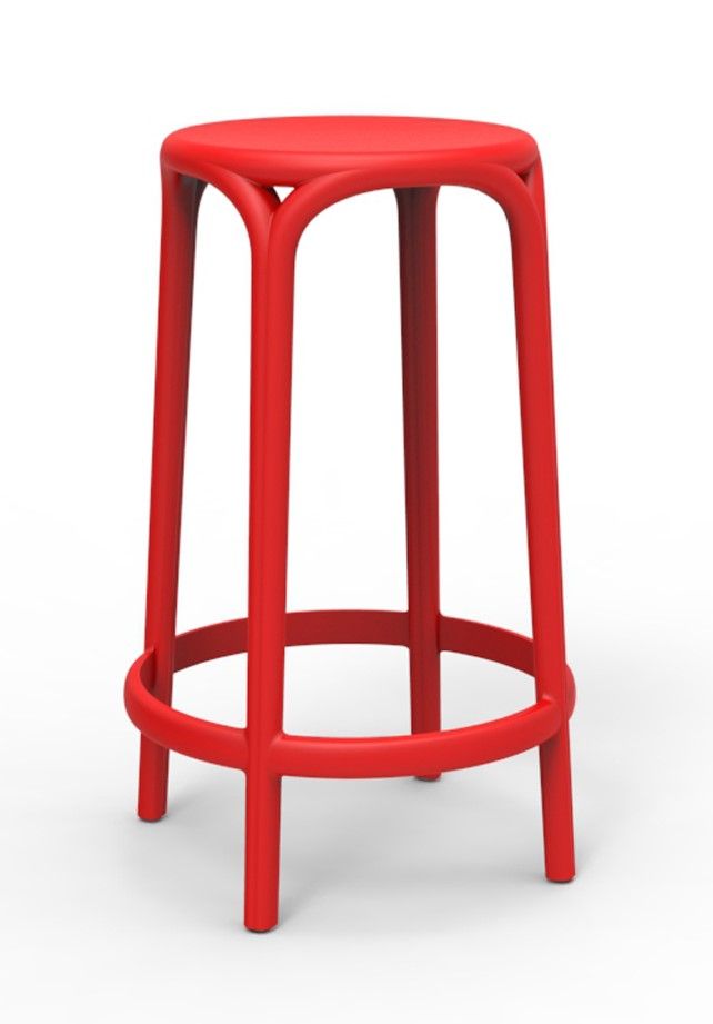 VONDOM - Nízká barová židle BROOKLYN - červená - 