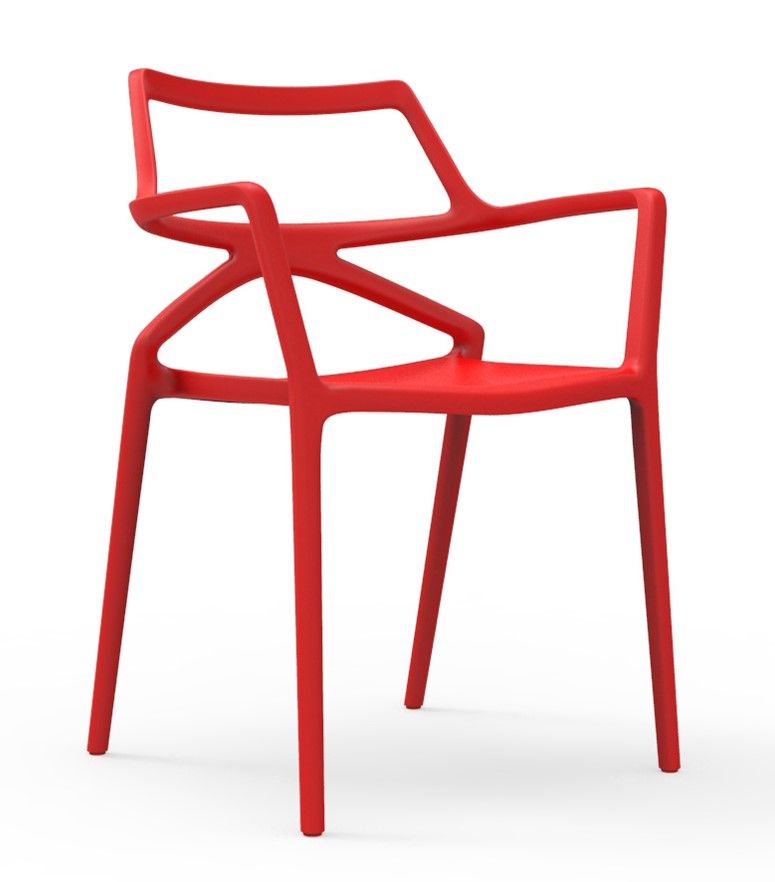 VONDOM - Židle DELTA - červená - 
