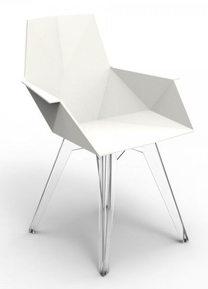 VONDOM - Židle FAZ s područkami - bílá - 