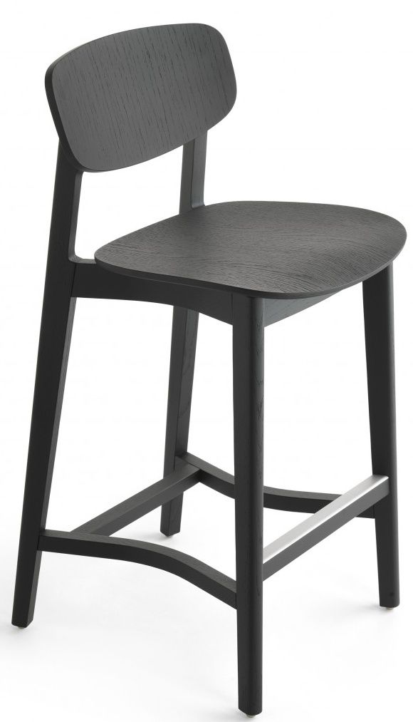 CRASSEVIG - Barová židle LENE s čalouněným sedákem, vysoká - 