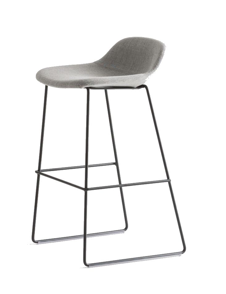 CRASSEVIG - Čalouněná barová židle POLA LOW, výška 65 cm - 