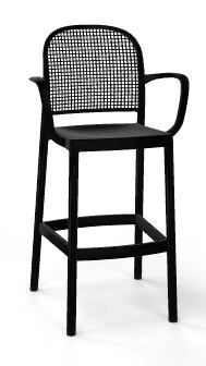 GABER - Barová židle PANAMA B - vysoká, černá - 