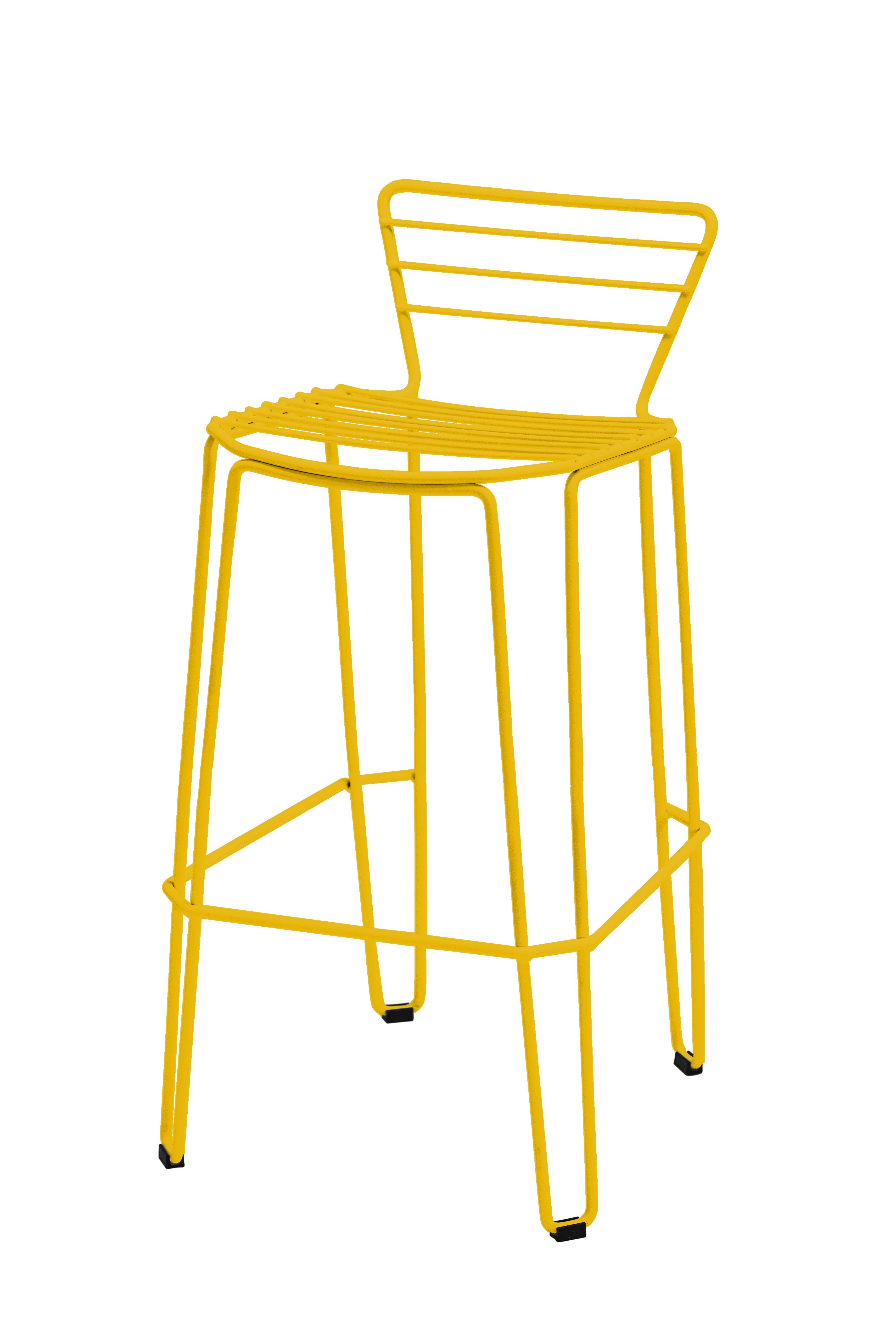ISIMAR - Barová židle MENORCA vysoká - žlutá - 