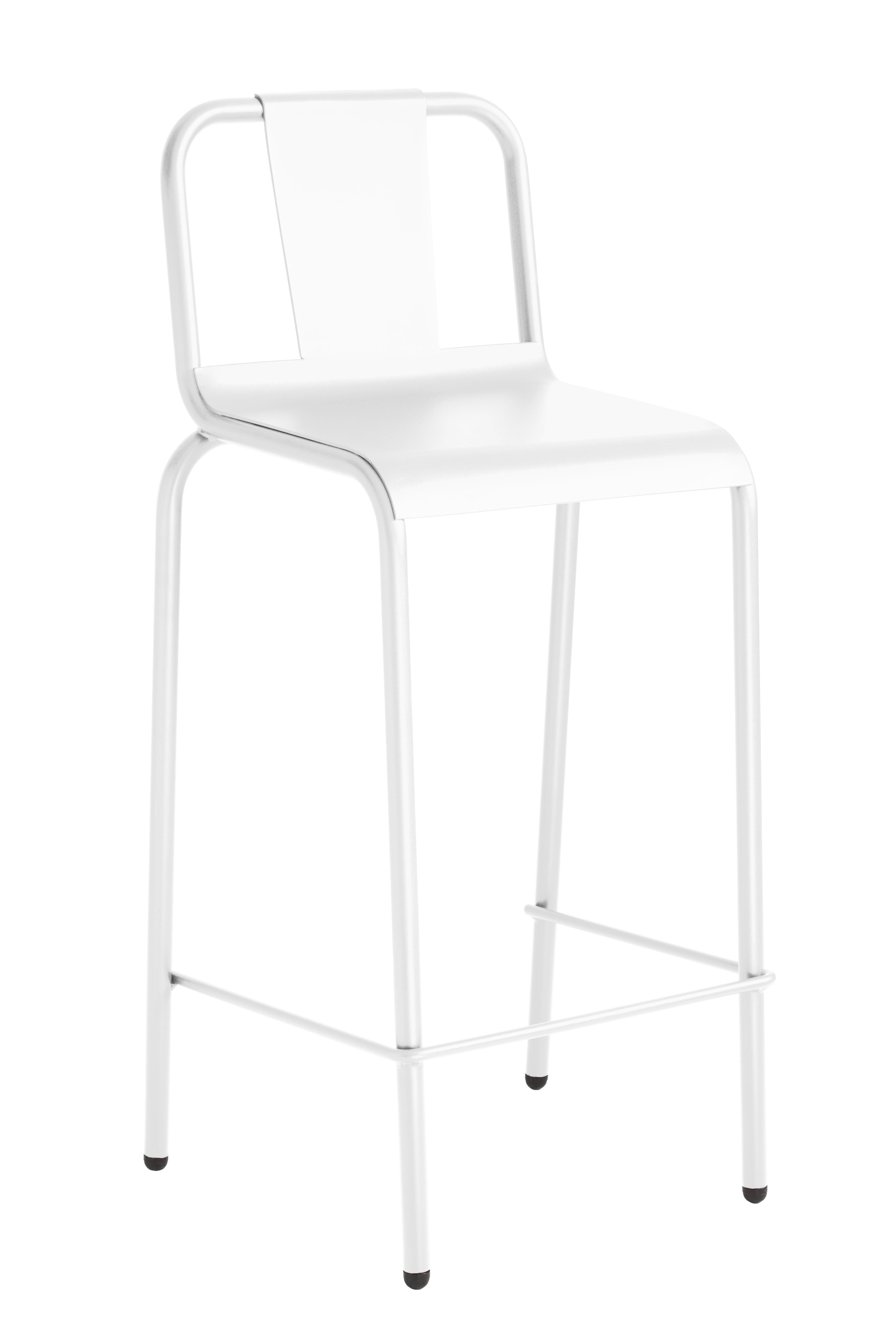 ISIMAR - Barová židle NÁPOLES nízká - bílá - 