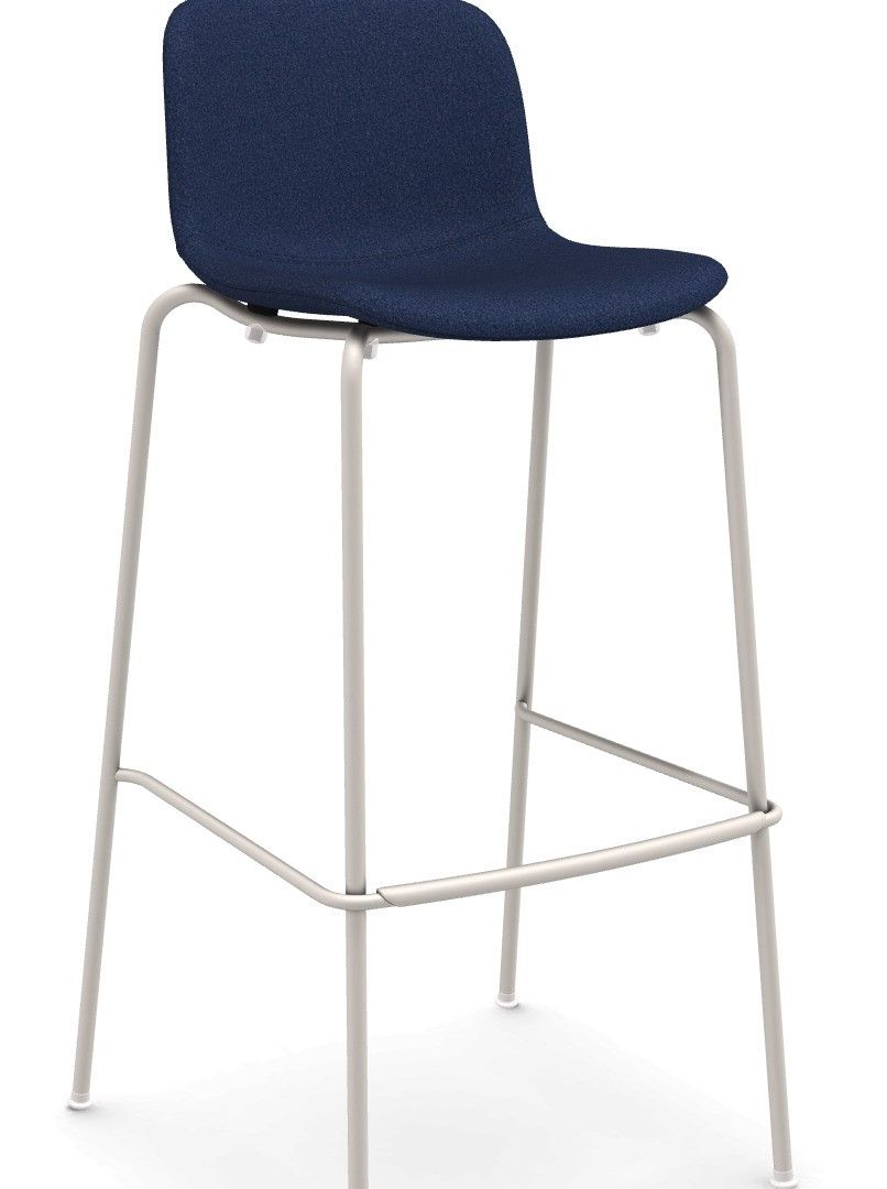 MAGIS - Barová židle TROY s čalouněným sedákem a čtyřnohou podnoží - 