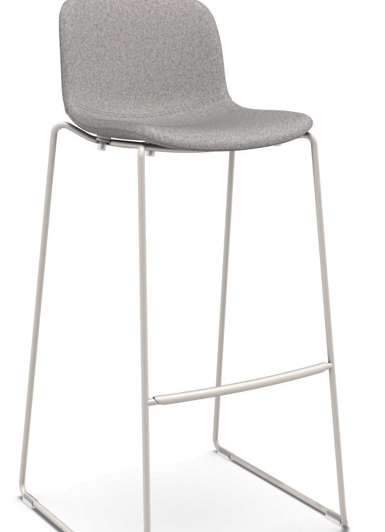 MAGIS - Barová židle TROY s čalouněným sedákem a ližinovou podnoží - 