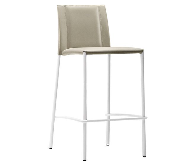 MIDJ - Barová židle SILVY, kožené čalounění - 