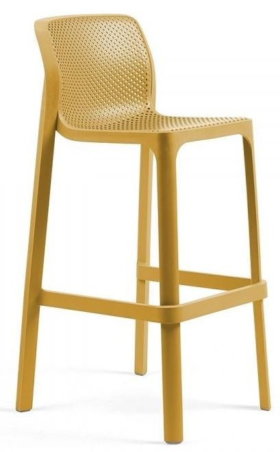 NARDI GARDEN - Barová židle NET hořčicově žlutá - 