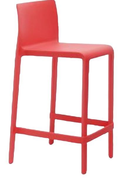 PEDRALI - Nízká barová židle VOLT 677 DS - červená - 