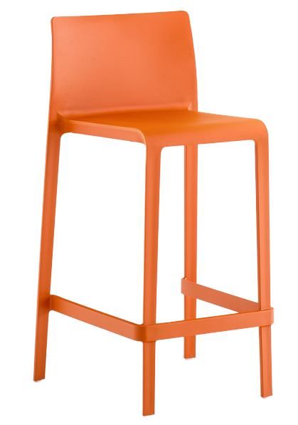 PEDRALI - Nízká barová židle VOLT 677 DS - oranžová - 